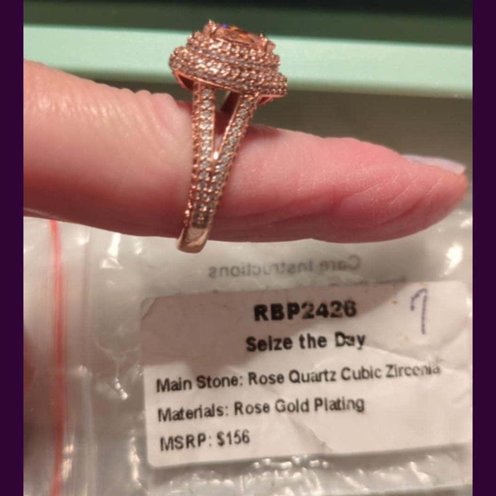 BOMB PARTY rose Gold plating with Rose Quartz  *****CRUISE SHIP***** COLLECTABLE